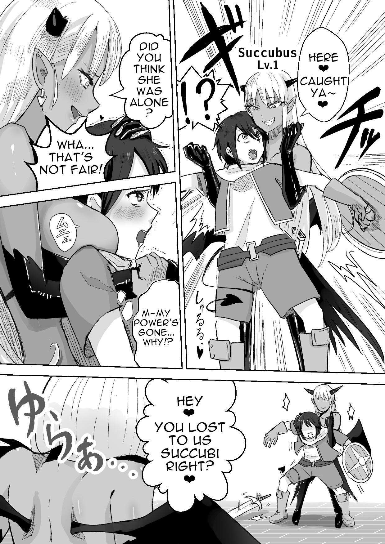 Hentai Manga Comic-Story about Losing to a Succubus and Made to Wear Small Chastity Belt-Read-5